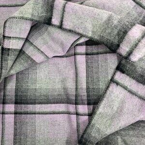 Wool Blend Tartan Plaid Fabric 95"x61" For Sewing & Crafting